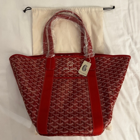 NWT RARE❤️GOYARD x EDEN ROCK❤️Limited Edition Belherra Goyardine Tote Towel Set - Picture 8 of 12